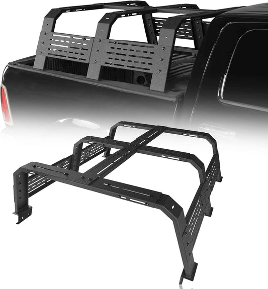 12.2" /18.8'' High Overland Bed Rack for Full-Size Trucks Compatible with Ford F-150 & Raptor, Dodge Ram 1500, Chevy Silverado 1500, GMC Sierra 1500