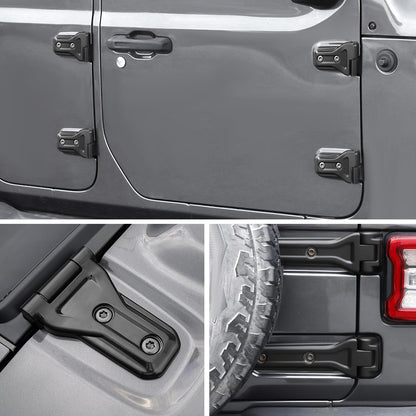 Matte Black Door Hinge Covers for Jeep Wrangler JL 4-Door
