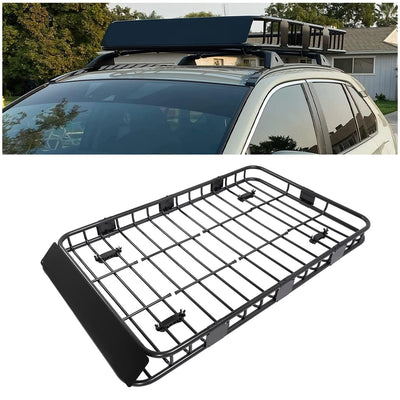 59"x39"x5.1" Heavy-Duty Roof Basket - 250 lb Capacity, Universal Fit for Car/SUV