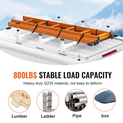 54" Heavy-Duty Van Roof Ladder Rack (3 Bars) - 800 lb Capacity for Ford Transit (2015-2022)