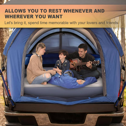 Inflatable Truck Bed Mattress for 6-6.5ft Short Beds - Full Size, w/Wireless Rechargeable Air Pump