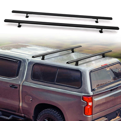60" Truck Topper Roof Rack - 500 lb Capacity, Aluminum Ladder Rack for Camper Shell (Drilling Required)