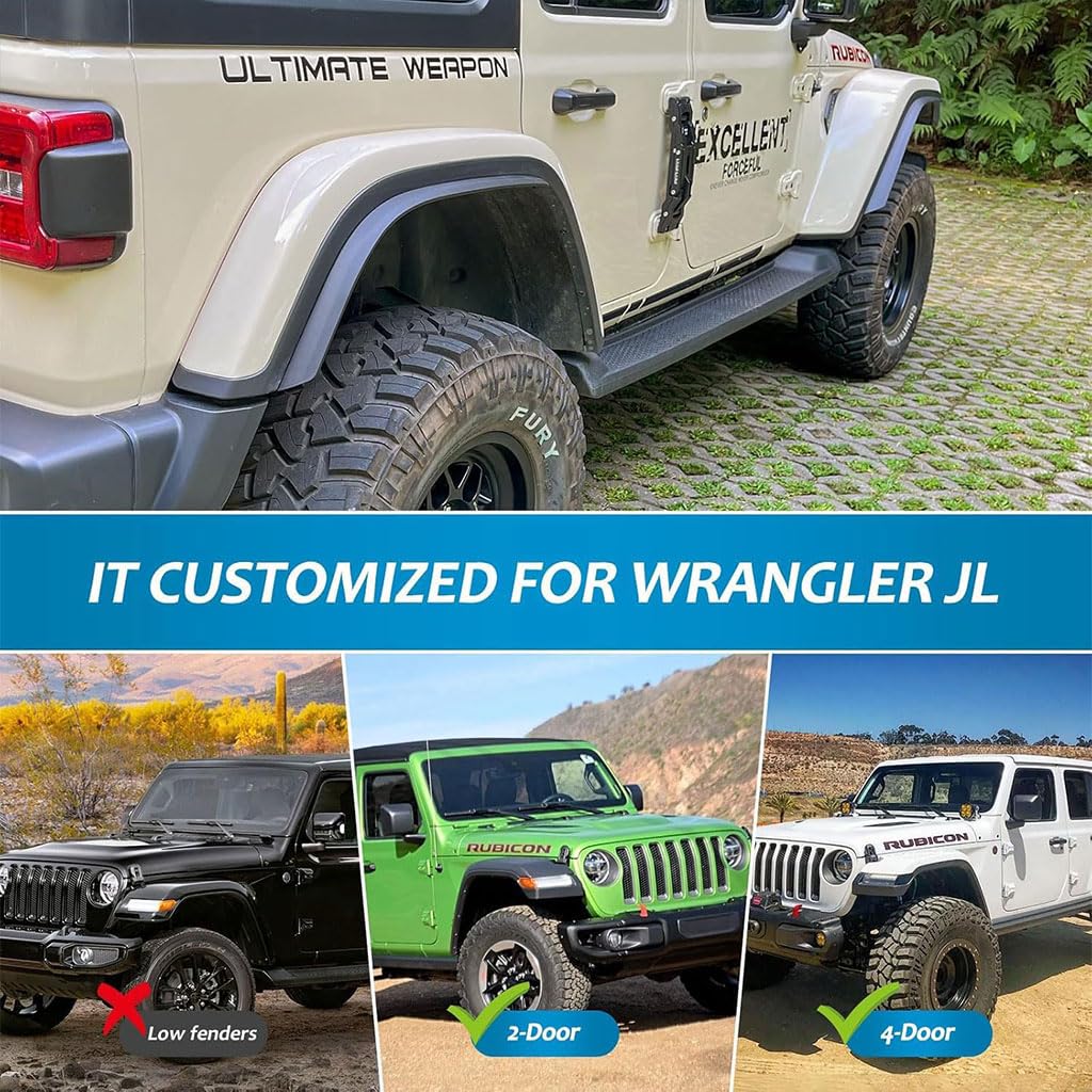 Off-Road Fender Flare Extension Trim for Jeep Wrangler JL