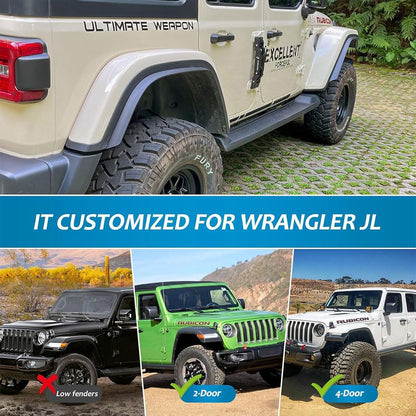 Off-Road Fender Flare Extension Trim for Jeep Wrangler JL