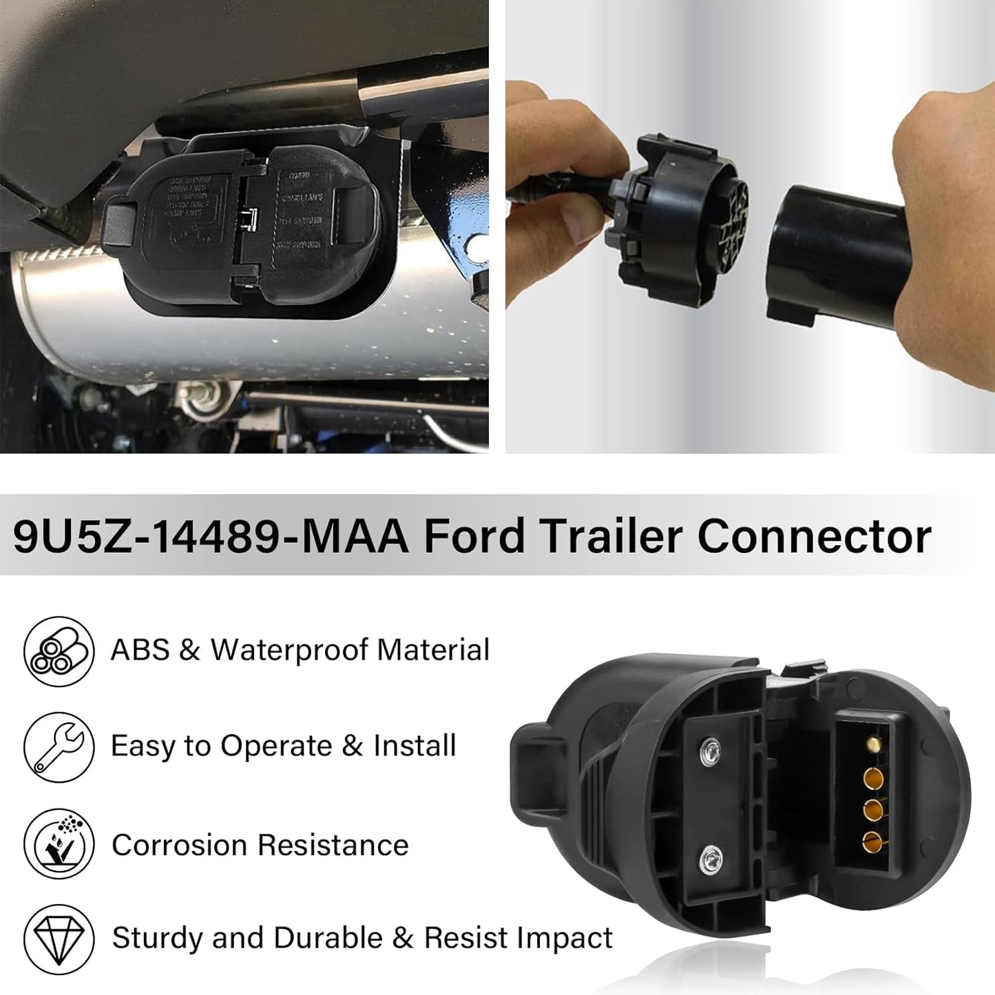 7/4 Pin Trailer Brake Harness for 2009-2023 Ford F-Series - Replaces 9U5Z-14489-MAA