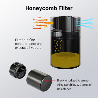 Air Oil Separator (Catch Can) for 2014-2018 GM 1500 & 2015-2020 SUVs 5.3L/6.2L - 3oz Tank