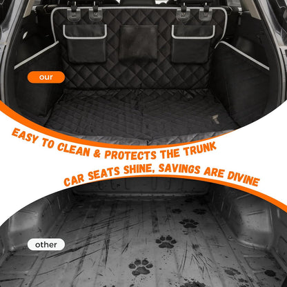 Waterproof SUV Cargo Liner for Dogs - Large Universal Fit w/Side Walls, Bumper Flap, Scratchproof for Sedan/Van