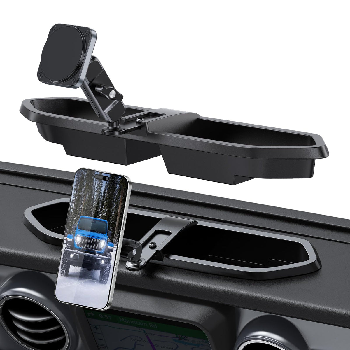 Phone Mount for Jeep Gladiator JT 2020-2023 & Wrangler JL 2018-2023