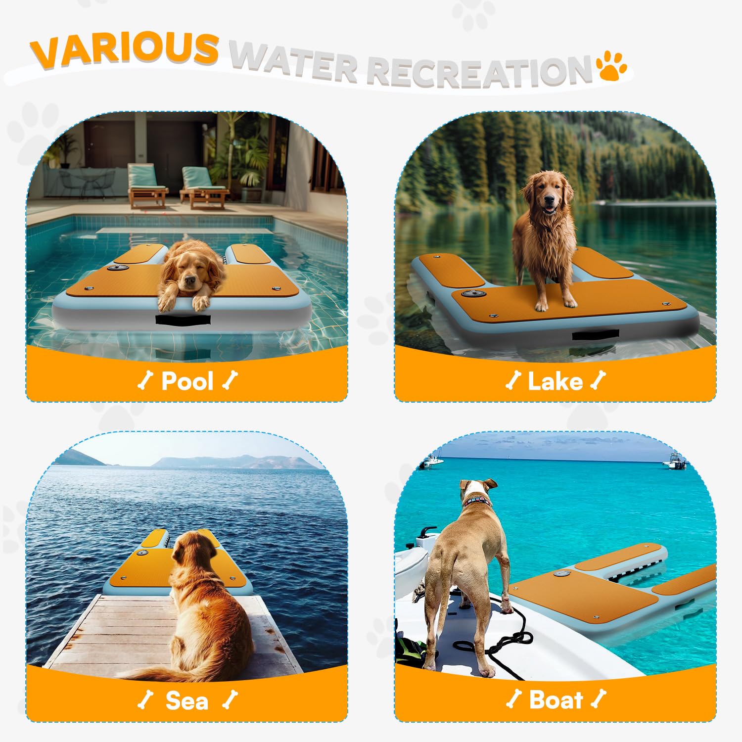 230lbs 60×40"PVC Dog Water Ramp  For Large Dogs - OHMU
