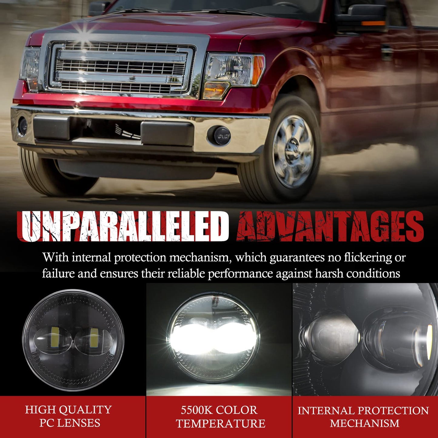 F-150 LED Fog Lights, Front Bumper Driving Lamp Kit