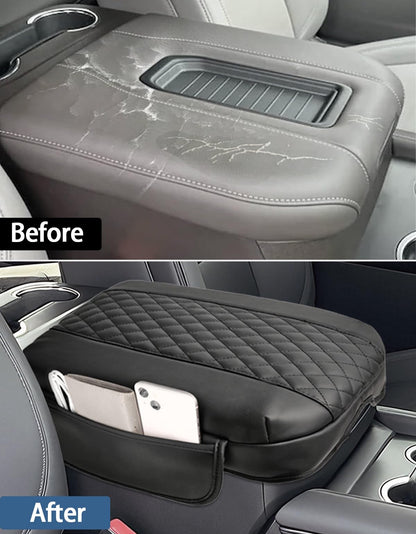 Thickened Console Cover (1.2") for 2019-2025 Chevy/GMC Trucks & SUVs (Bucket Seats) - 2 Pockets