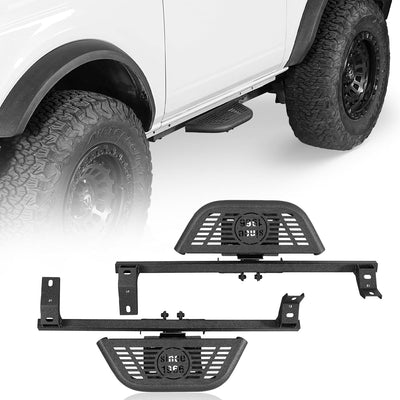 Side Hoop Step Bars Foot Pedal for 2 Door Ford Bronco  2021- 2024（Exclude Bronco Sport)