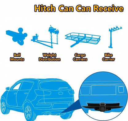 Trailer Hitch for Dodge Ram 1500(2019-2024), 2-inch Hitch Receiver with Bolts, Tow Hitch with Anti-Rust Gloss Powder Coat, Black Trailer Hitch Kit