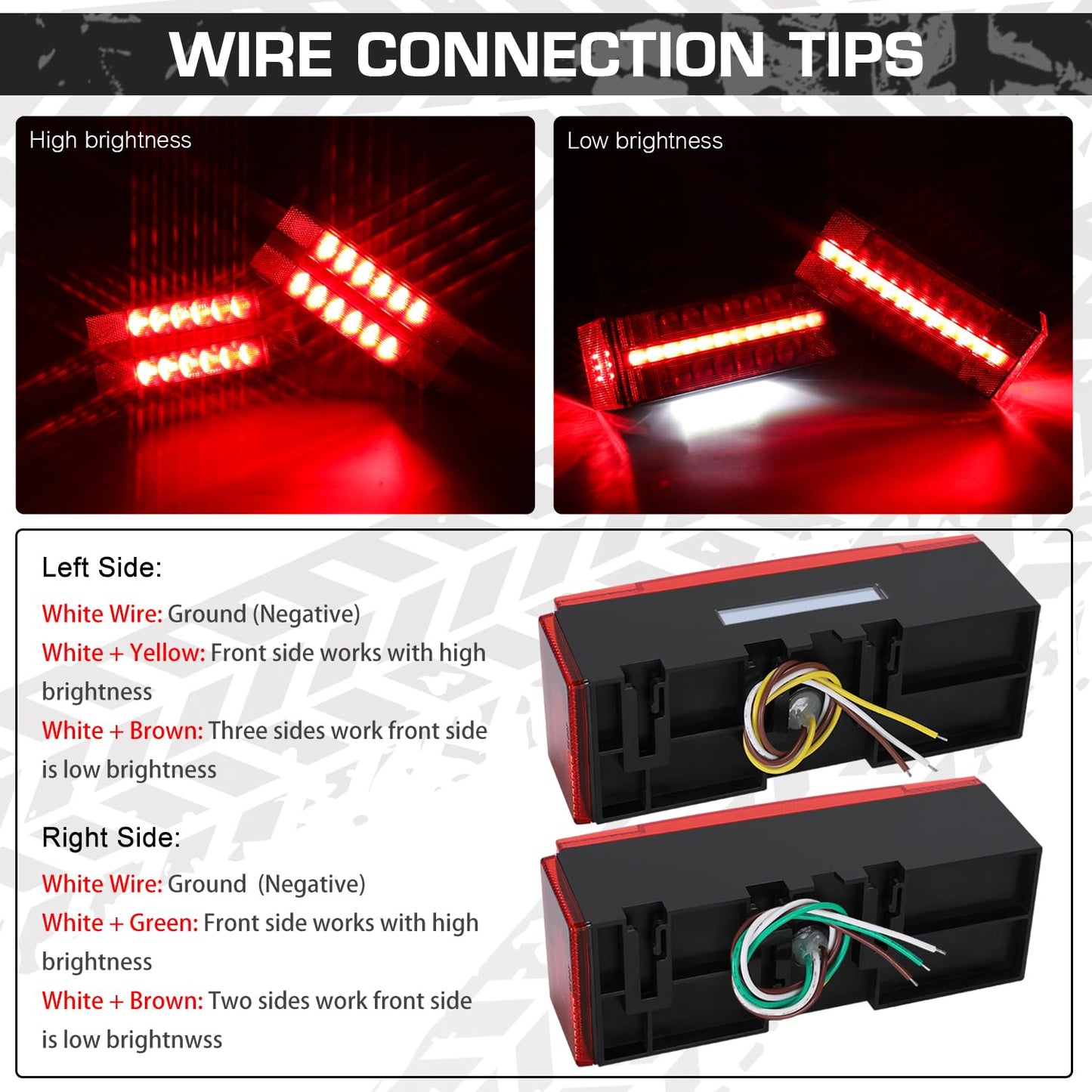 LED Submersible Trailer Light Kit for Boats, Trucks, Over 80 Inches