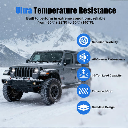 Off-Road Traction Boards with Jack Base - Heavy-Duty Recovery Tracks for 4x4/SUV/Truck (Large)