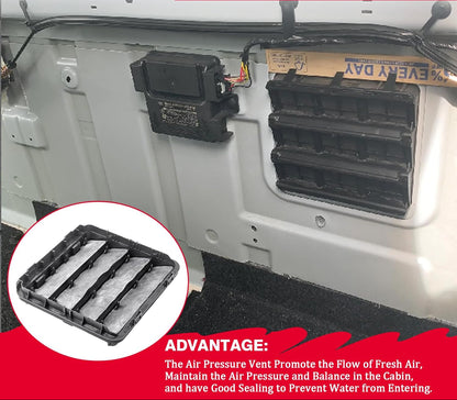2-PCS Cab Air Pressure Vents for Jeep/Ram 1500/2500/3500 - Replaces 68323649AB