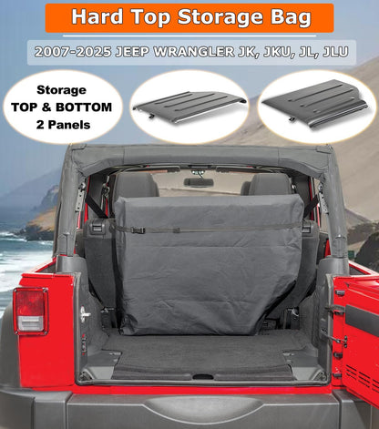 Freedom Panel Hard Top Storage Bag for 2007-2025 Jeep Wrangler & Gladiator (Black)