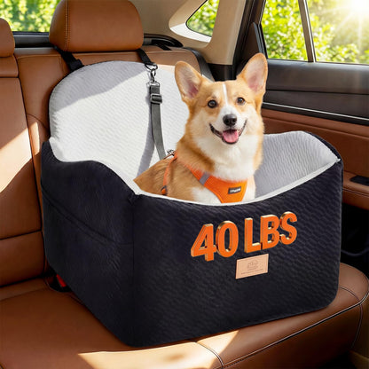 Waterproof Dog Car Seat for Small/Medium Dogs with Storage