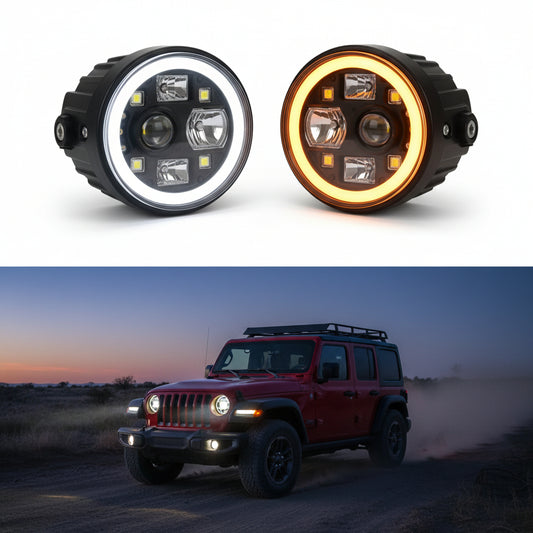 DOT Approved 7" LED Headlights for Jeep Wrangler 1997-2018 - with DRL & Signals
