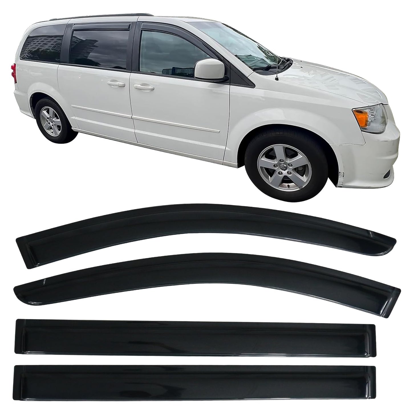 Chrysler Town & Country Dark Smoke Window Visors