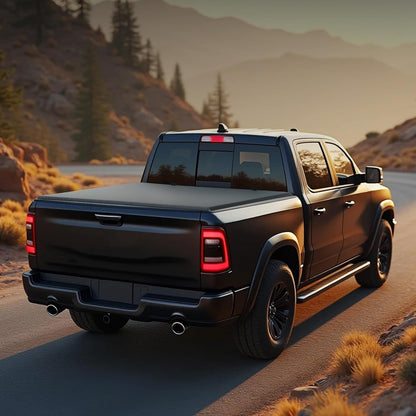 Soft Tri-Fold Truck Bed Tonneau Cover Fit for Dodge Ram 1500 2009-2025 (Incl. Classic & New) 5.7 ft Bed Without Rambox