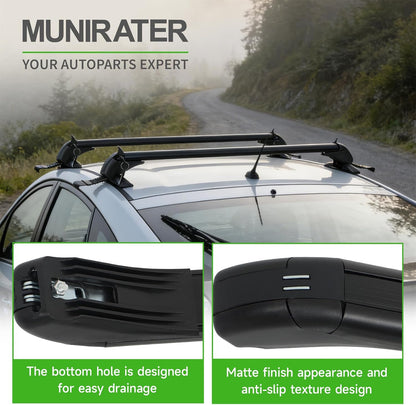43.3" Universal Roof Rack Cross Bars (2-PCS) - Aluminum Adjustable for Cars/SUVs