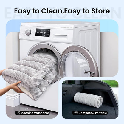 Extra-Thick Chew-Resistant Dog Bed Mat - 54"x24"x1.8" for Truck/SUV Back Seat, Grey