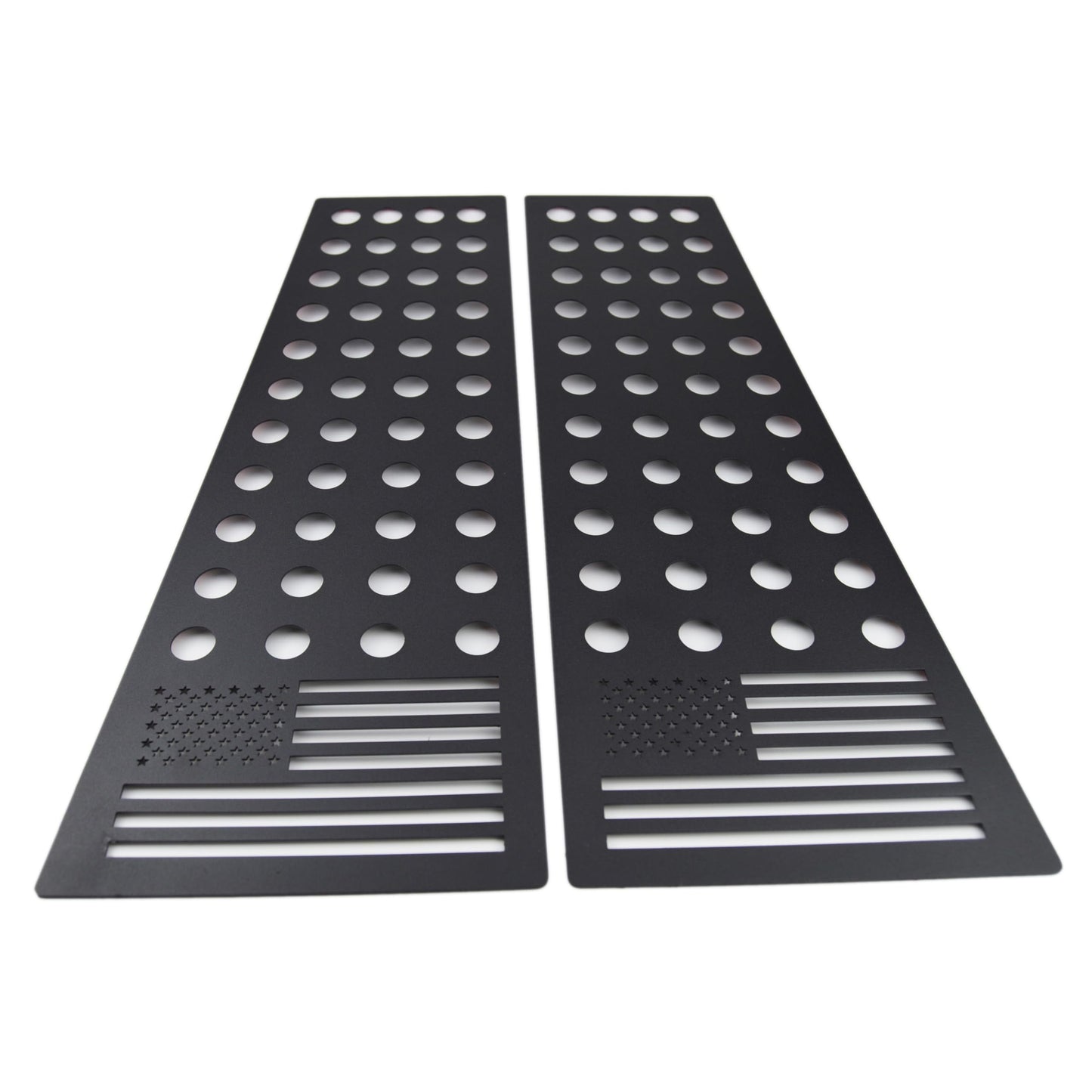 Bronco Window Pillar Black American Flag Accent Trim