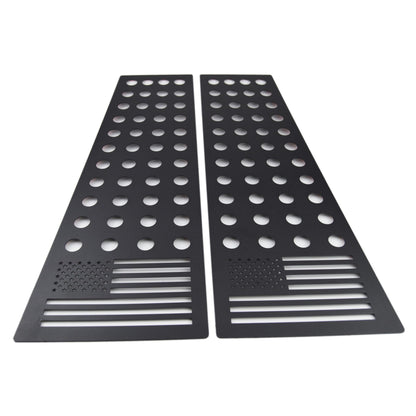 Bronco Window Pillar Black American Flag Accent Trim