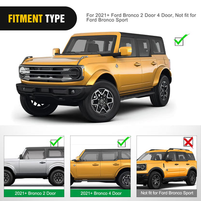 2" Rear Trailer Hitch Kit for 2021-2026 Ford Bronco 2/4-Door (Excludes Sport) - Black