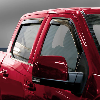 In-Channel Rain Guards (4-PCS) for 2015-2020 Ford F-150 SuperCrew & 2017-2022 F-250/550 - 220018