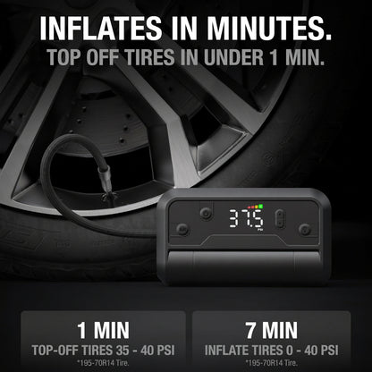 Air AL5 Cordless Tire Inflator - USB-C Rechargeable, 17 LPM, Digital Gauge/Auto-Shutoff for 31" Tires