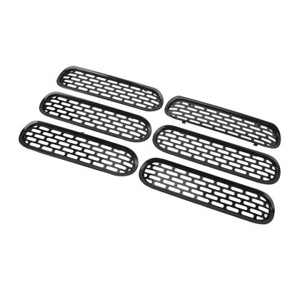 Bronco Front Grille Inserts Trim, Black ABS Mesh Cover