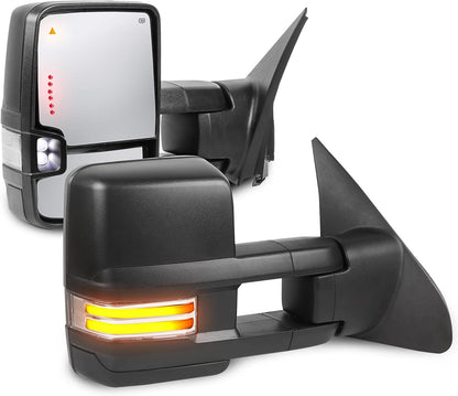 Power Heated Towing Mirrors Compatible for 2007-2017 Toyota Tundra/2008-2017 Toyota Sequoia - OHMU