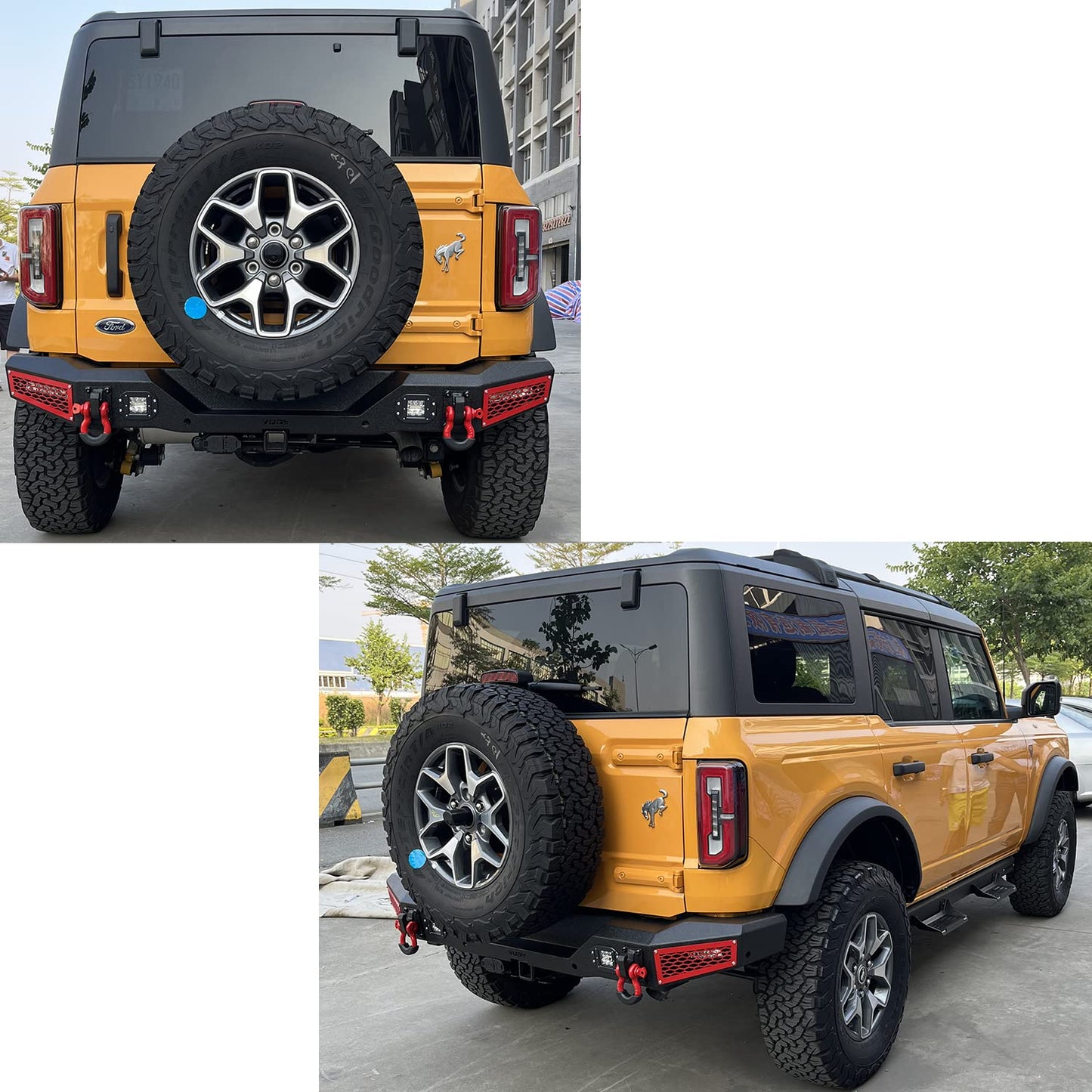 Ford Bronco Steel Rear Bumper with Lights