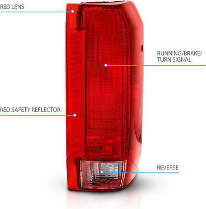 Tail Light Assembly Set for Ford Bronco / F150 F250 F350 Styleside Pickup - OHMU