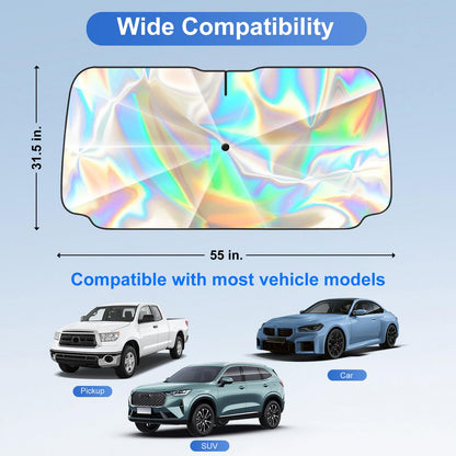 Foldable Car Windshield Sun Shade Umbrella, UV Block, Sedans SUVs Medium