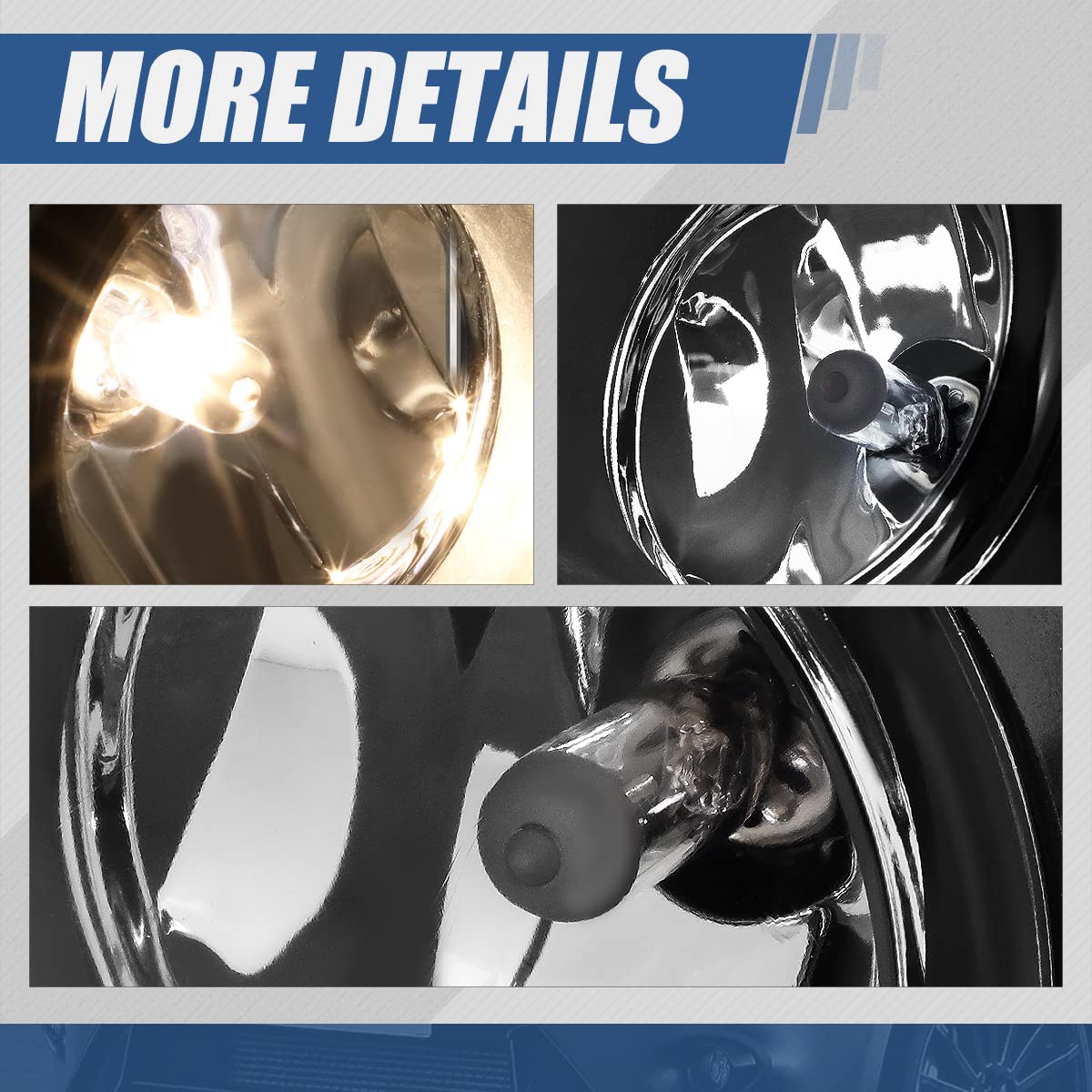 Halogen Fog Lights for Ford Lincoln, Driver & Passenger Side