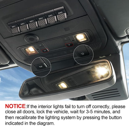 4-PCS LED Interior Dome Light Kit for 2021-2024 Ford Bronco 2/4-Door (Excludes Sport)