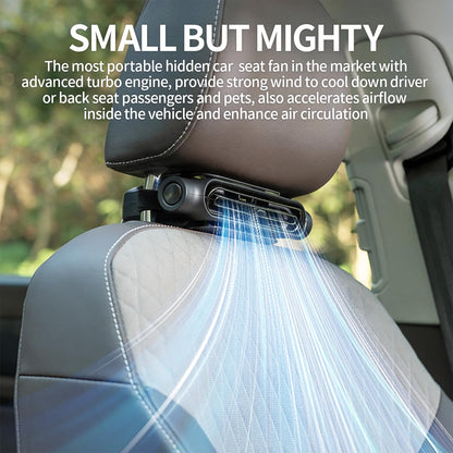 Mini USB Car Seat Fan for Headrest Cooling