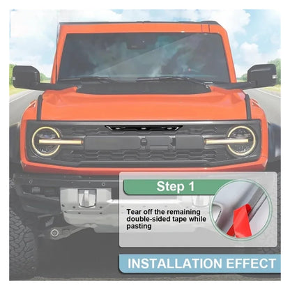 Carbon Look Grille Light Trim for Bronco Raptor