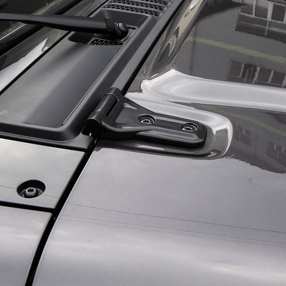 Jeep Wrangler JL JT Hood Hinge Cover, Black Exterior Decor