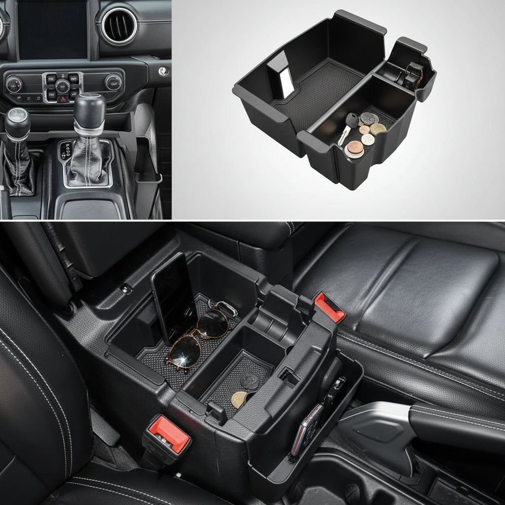 4PCS Center Console Organizer for Jeep Wrangler JL & Gladiator JT (2018-2026)