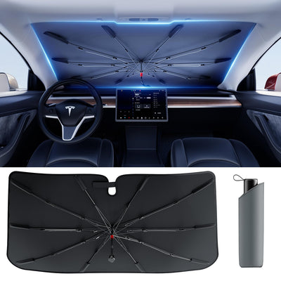 Nano Ice-Crystal Umbrella Sunshade - UPF50+ UV/Heat Block, Medium for Car/SUV/Truck
