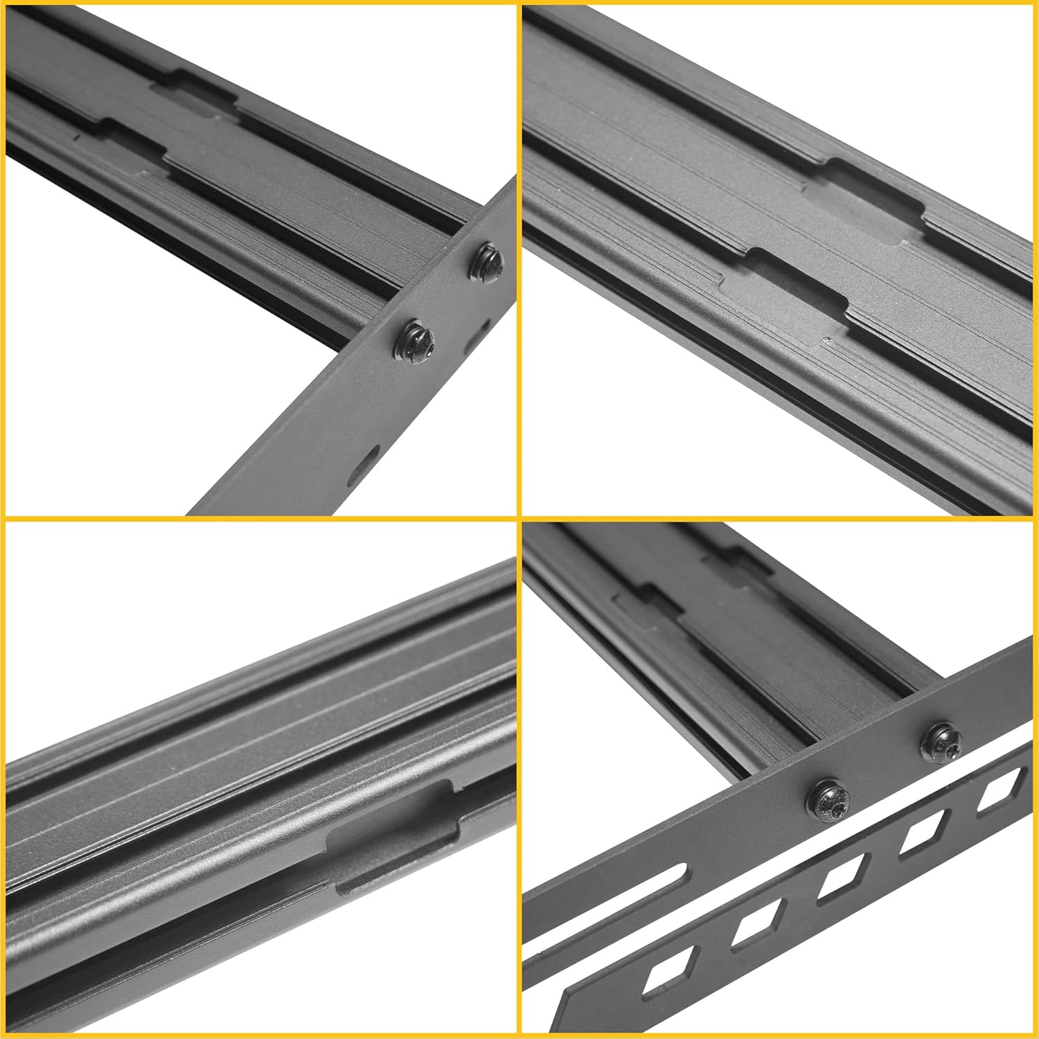 MusixiA Roof Rack Cross Bars Fit for 2021-2025 Ford Bronco 4 Doors Hardtop, Full-Length Cargo Basket Steel Luggage Carrier 10 Bars (Exclude Bronco Sport), Load 850 lbs