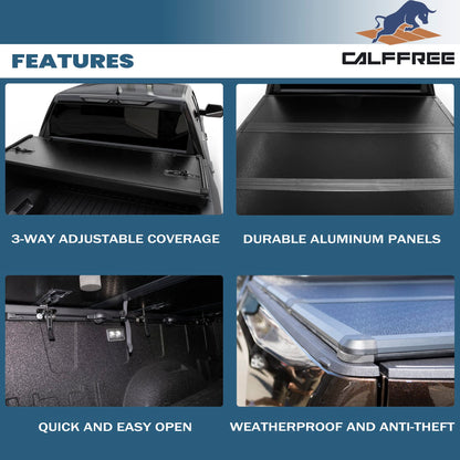 Hard Tri-Fold Truck Bed Tonneau Cover Compatible with 2009-2026 Dodge Ram 1500 & 2500