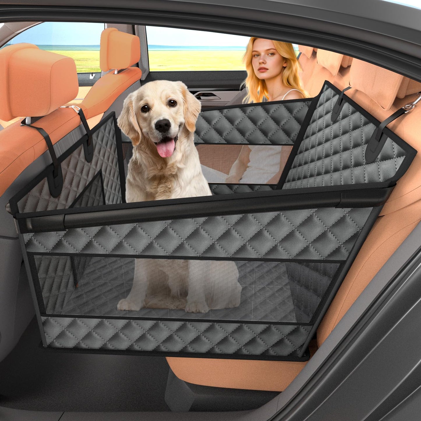 Waterproof Pet Car Seat Extender for Large Dogs, SUVs, Trucks