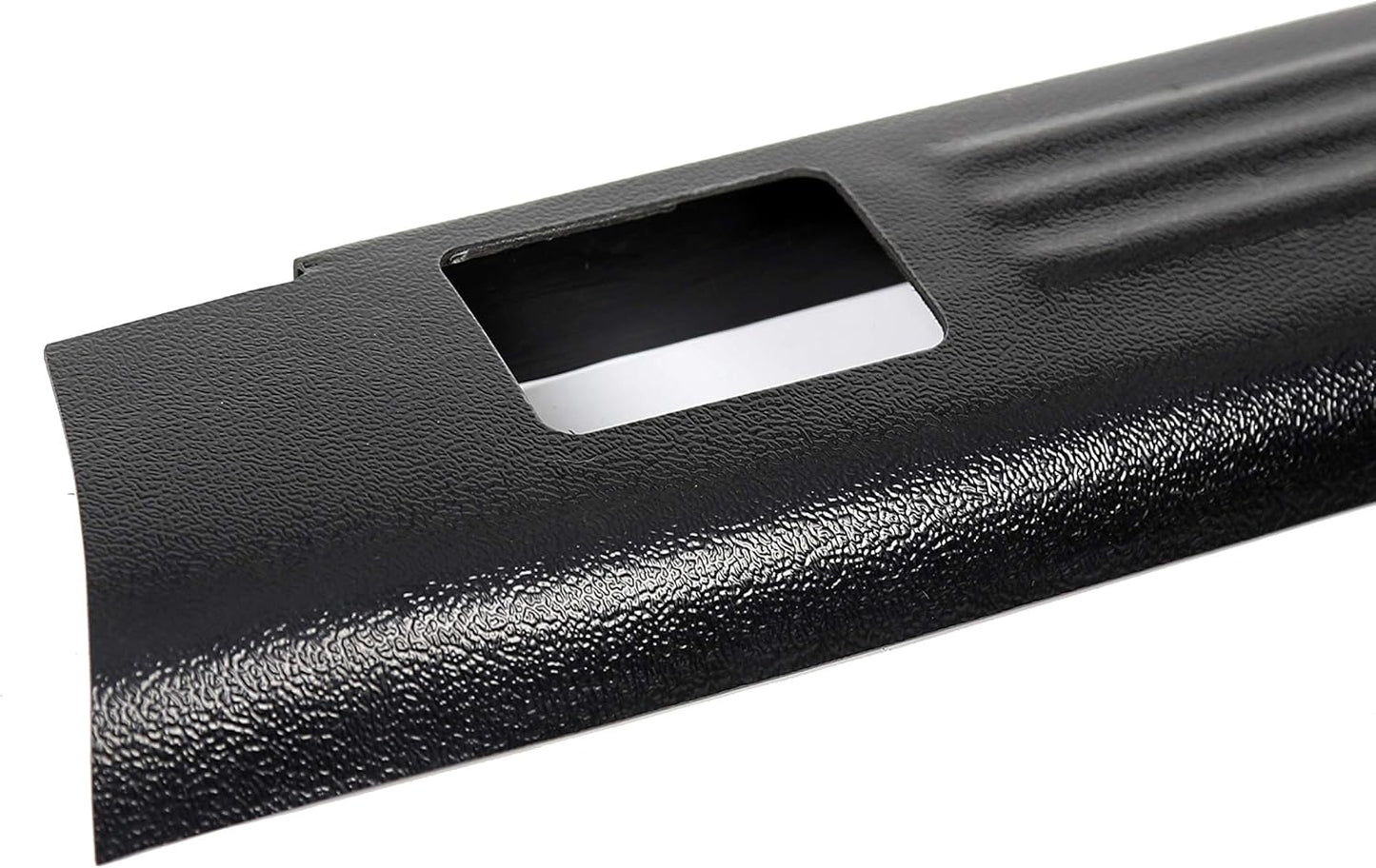 Black Ribbed Bed Rail Caps (2-PCS) for 1999-2006 Chevy/GMC 1500/2500/3500 Classic w/Stake Holes - 6.5' Bed