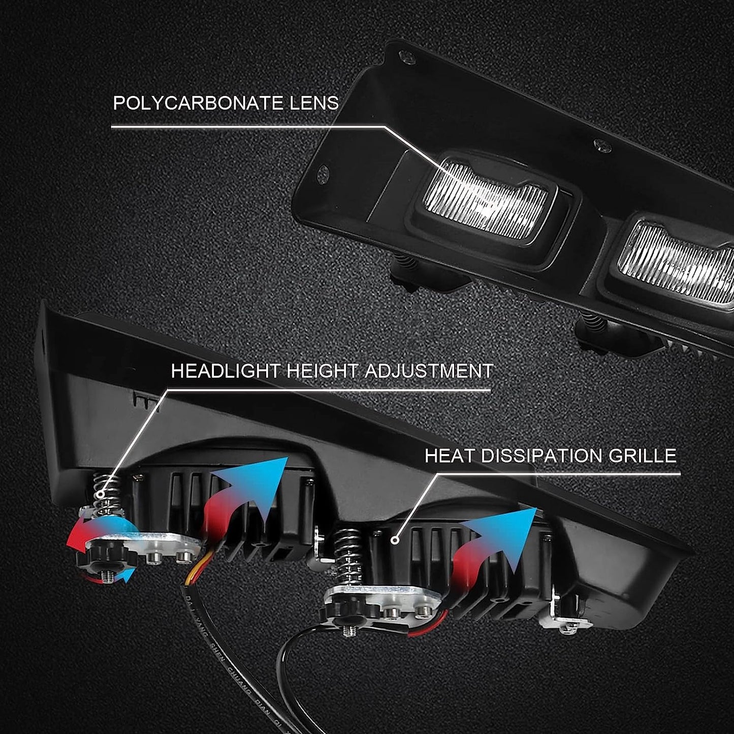 Upgraded Raptor Style Fog Light Assemblies for Ford Bronco 2021 2022 2023 2024