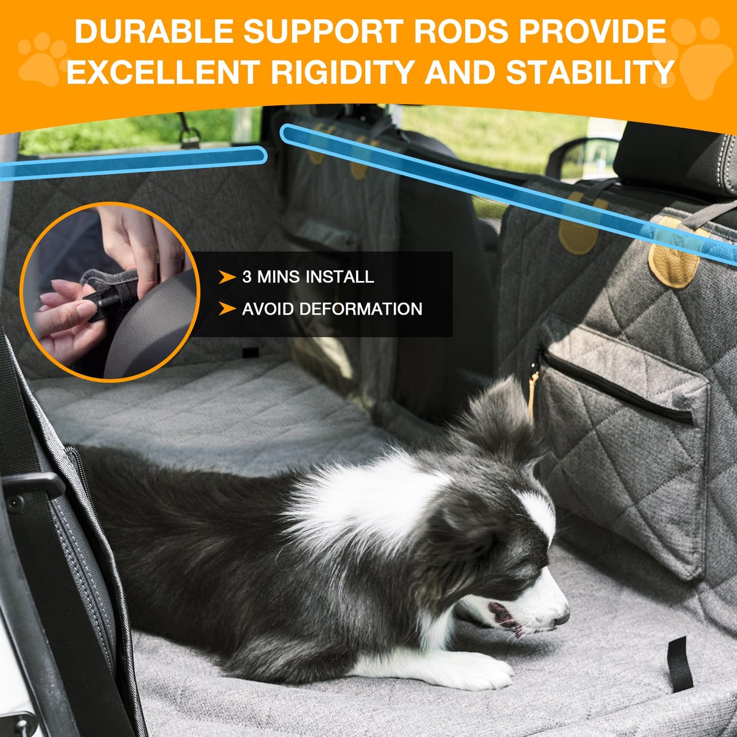 Waterproof Dog Back Seat Extender & Protector for Cars, SUVs